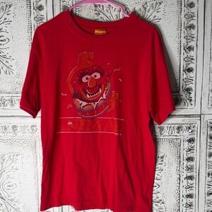 Vtg 2005 Muppets Red animal Shirt